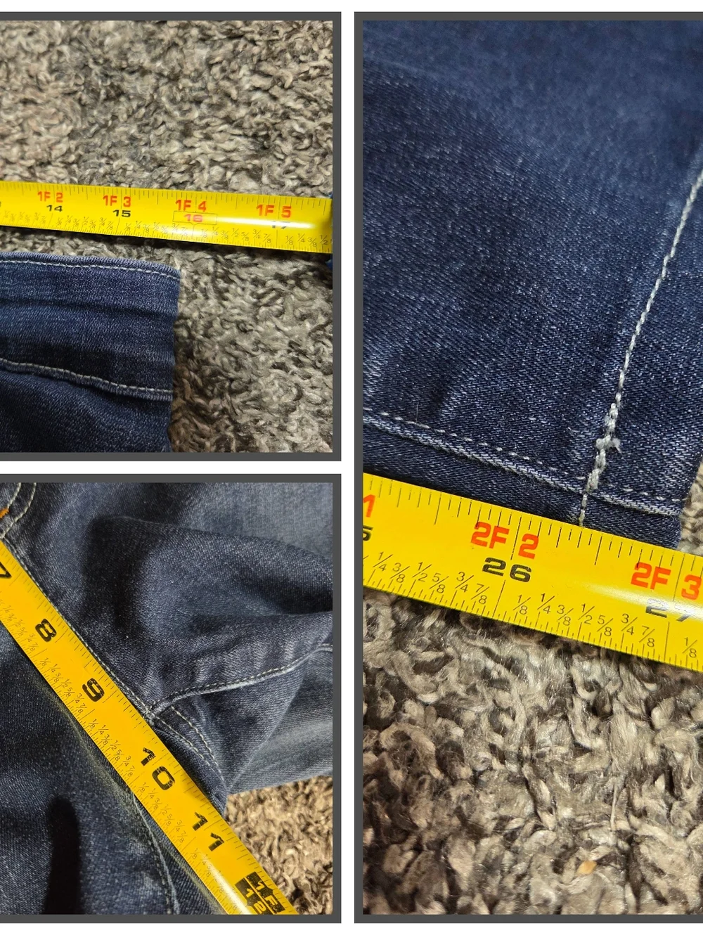 Eileen Fisher Organic Cotton Dark Wash Stretchy Skinny Jeans Size 10 - Picture 10 of 15